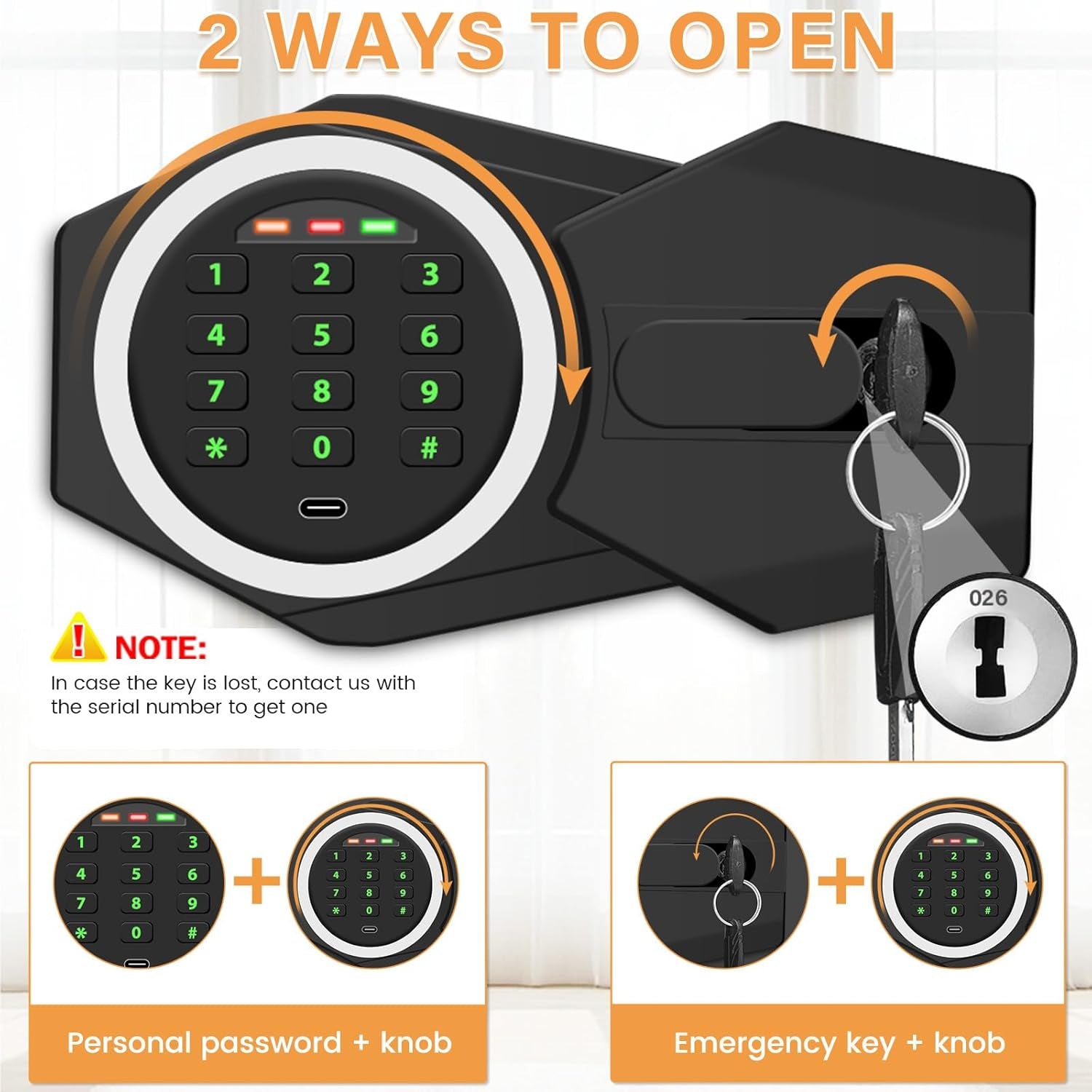 2.7 Cubic Drop Slot Safes for Money Jewelry, Drop Safe for Business with Combination Lock and Key, Mute Function,Depository Safe for Money Jewelry Home Business Office