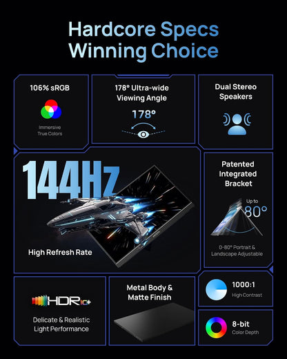 Ultra-Slim 144Hz Gaming Monitor 16.1"